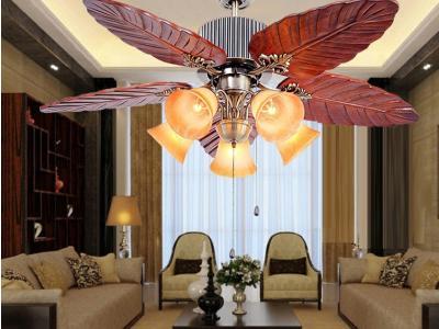ĐÈN QUẠT  CÁNH GỖ