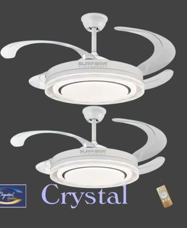 đèn quạt crystal