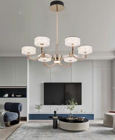 đèn chùm phòng khách chung cư