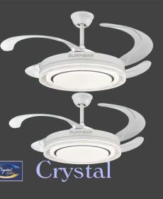 quạt  đèn crystal