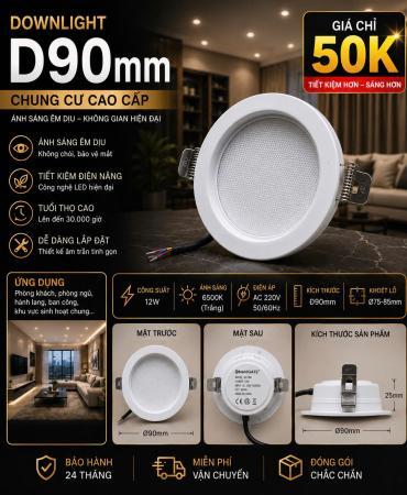 đèn âm trần siêu sáng