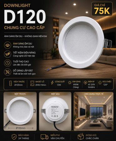 đèn led  âm trần siêu sáng