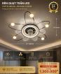 đèn quạt trần led orbit cánh hoa 6 bóng 6610