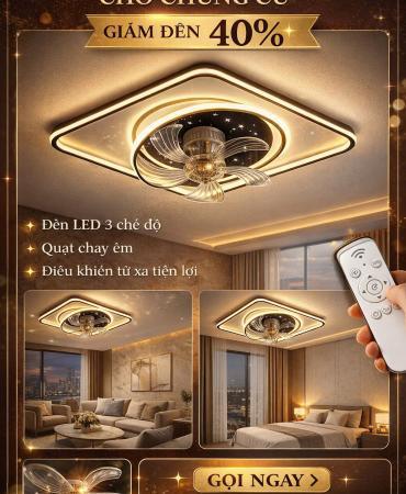 đèn quạt trần led K2321/4