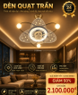 đèn quạt trần led hình cánh hoa 6767