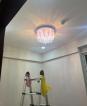 đèn áp trần pha lê