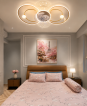đèn quạt trần led 2 vòng đối xứng 6615