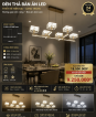 đèn thả bàn ăn pha lê led
