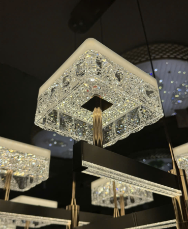 đèn thả bàn ăn pha lê led