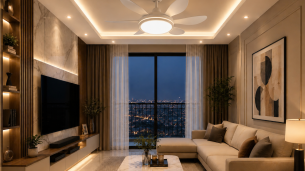 đèn quạt pha lê hà nội